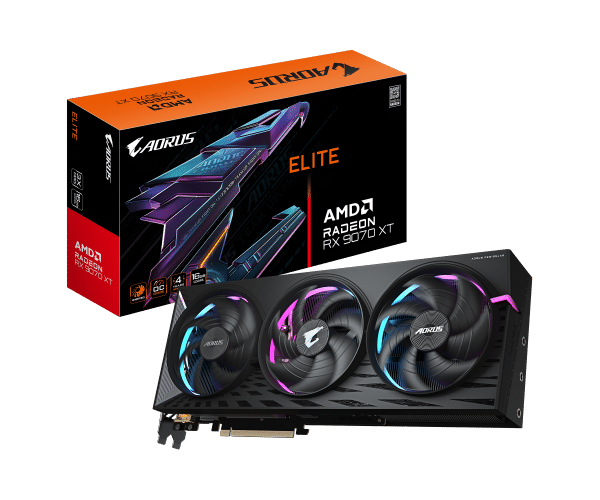 כרטיס מסך GIGABYTE AORUS Radeon RX9070 XT ELITE 16G