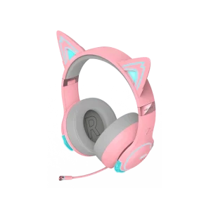 אוזניות גיימינג אלחוטיות Edifier G5BT Cat Version Pink EDF700007p Wireless 40mm שנה אחריות 2