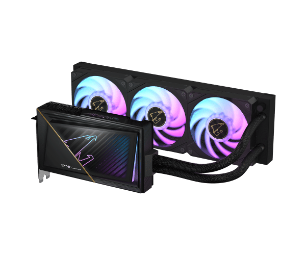 כ.מסך AORUS GeForce RTX 5080 XTREME WATERFORCE 16G 360MM RADIATOR פי סי אונליין