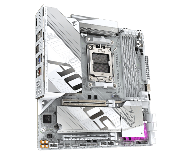 לוח אם Gigabyte B850M A ELT WF6E ICE B850M A ELT WF6E ICE AMD AM5 DDR5 PCIE 5.0 Wi Fi 6E Windows 1011 פי סי אונליין 2