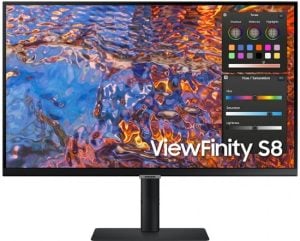 מסך מחשב Samsung ViewFinity S8 S27B800PXM S27B800PXM UHD 60Hz 27 IPS USB C 3 שנות אחריות