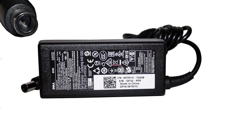 מטען ספק כוח מקורי למחשב נייד DELL Latitude 7490 65W (שנה אחריות!)