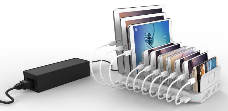 עמדת טעינה UNITEK 96W 10-Port USB Smart Charging Station Y-2190A