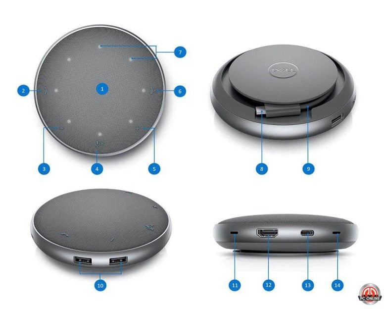 רמקול לשיחות Video Conferance Dell Mobile Adapter Speakerphone – MH3021P