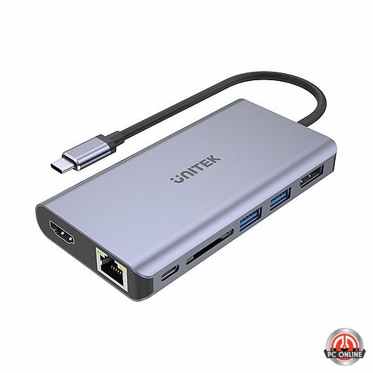 תחנה למחשב נייד Unitek uHUB S7+ 7-in-1 USB-C D1056A במלאי