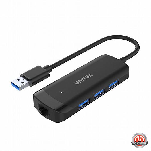 תחנה UNITEK uHUB Q4+ 4-in-1 USB 3.0 Ethernet H1111A במלאי