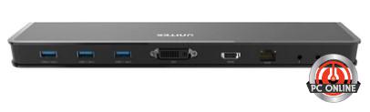 תחנת עגינה Unitek Universal Laptop Docking Station USB3.0 HDMI&DVI/VGA Adapter Y-D001A