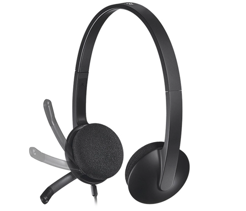אוזניות ומיקרופון Logitech USB H340 במלאי