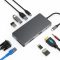 מתאם TOPX USB-C ל HDMI USB-C USB RJ45 PL VGA MICRO SD במלאי