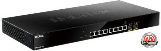 מתג חכם מנוהל D-Link 8 Ports Gigabit + 2 10GbE SFP+ Ports Smart Managed Switch DMS-1100-10TS