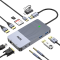 PROTEC DM175 11 In 1 USB-A + USB-C Multiport במלאי