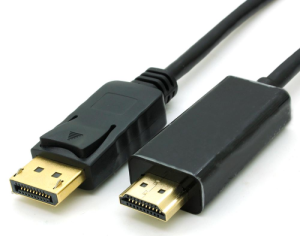 כבל DISPLAYPORT – HDMI באורך 5 מטר, תומך אודיו ו-4K@30HZ