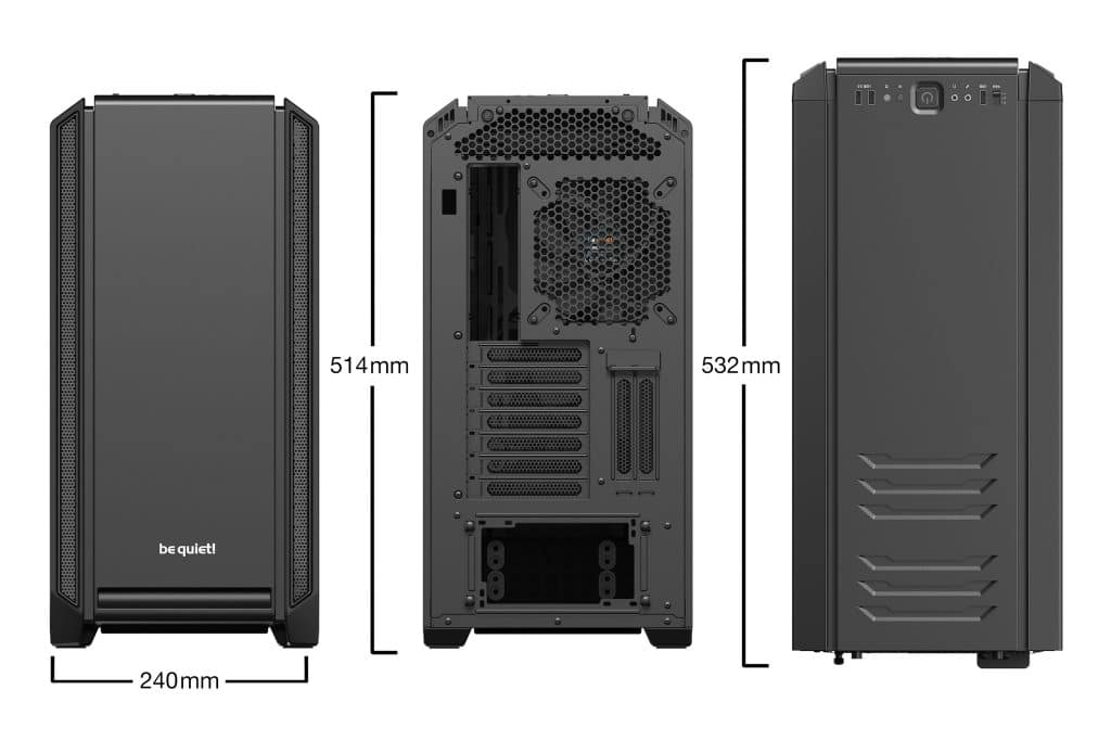 מארז מחשב Be Quiet! SILENT BASE 601 Window Black