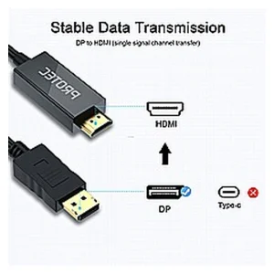כבל PROTEC DM137A — כיוון חיבור DisplayPort ל-HDMI