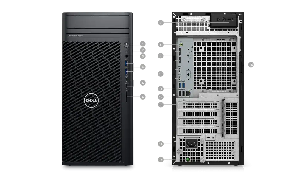 מחשב נייח | Dell Precision 3680 | PM-RD33-15127 | i9 | 32G | 1T | RTX-4000 | W11P