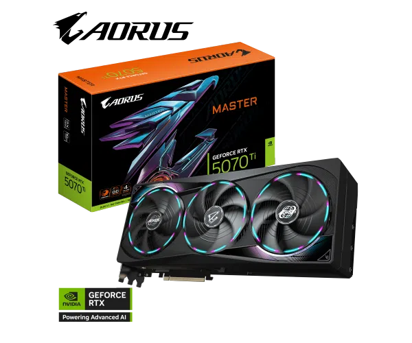 AORUS GeForce RTX 5070 Ti MASTER 16G פיסי אונליין