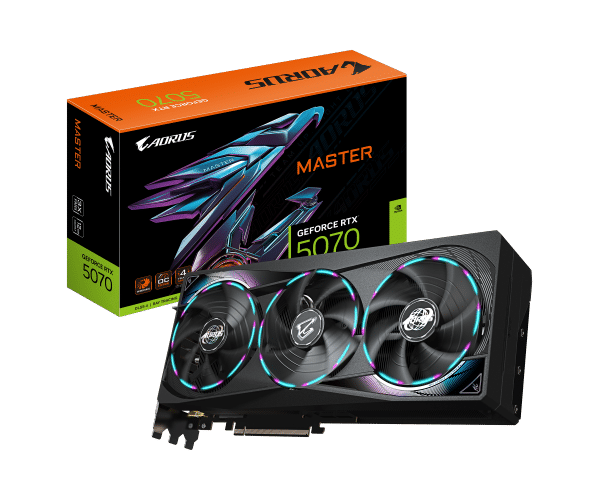 כרטיס מסך GIGABYTE AORUS GeForce RTX 5070 MASTER 12G פי סי אונליין