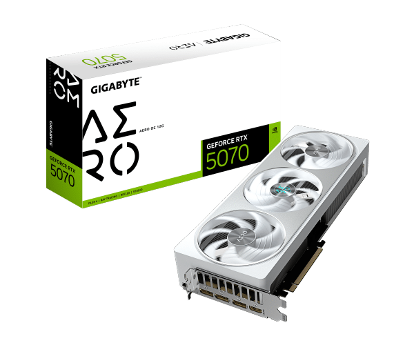 כרטיס מסך GIGABYTE GeForce RTX 5070 AERO OC 12G פי סי אונליין