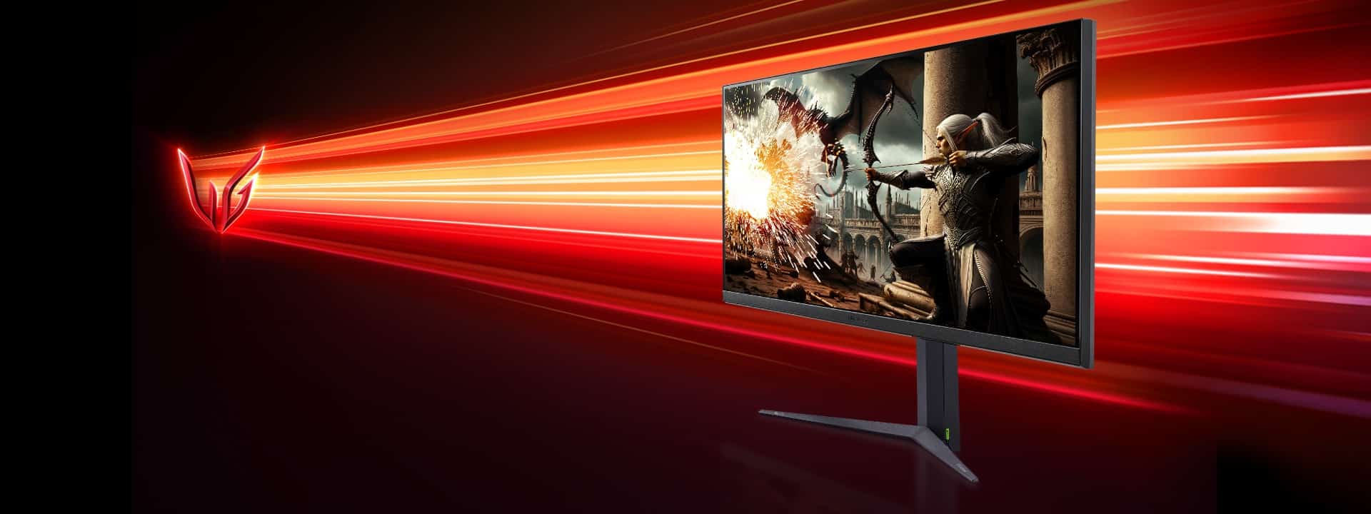 מסך מחשב גיימינג LG 32GS75Q-B QHD IPS 180Mhz  