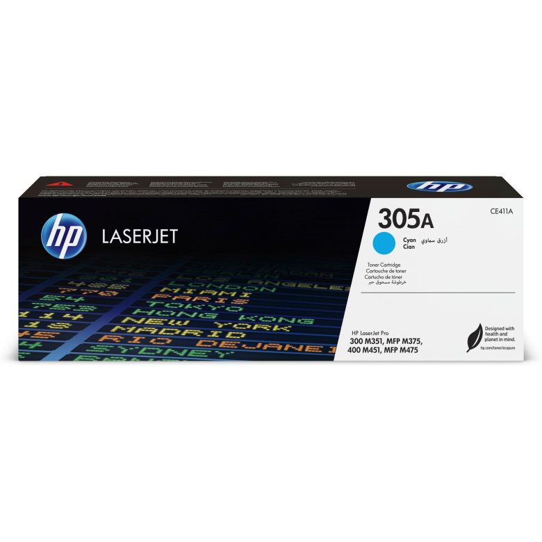 טונר ציאן CE411A עבור מדפסת HP Pro300/400