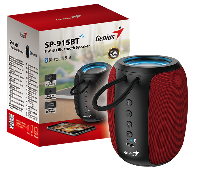 רמקול נייד GENIUS SP-915BT" יכול להיות: "רמקול בלוטות' נייד GENIUS SP-915BT