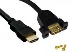 כבל HDMI זכר-נקבה באורך 50 ס"מ לפנל עם ברגים - פיסי אונליין