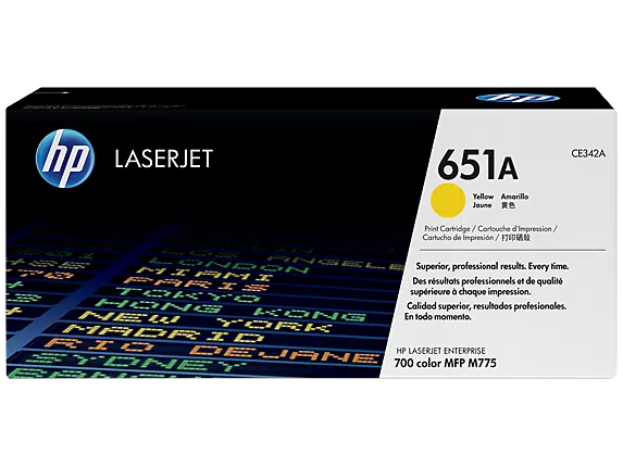 טונר צהוב HP 651 CE342A עבור מדפסת M775