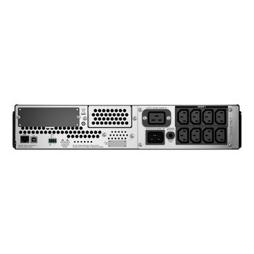 אל פסק APC Smart-UPS SMT2200RMI2U — גב היחידה עם 8 יציאות C13 ויציאת C19