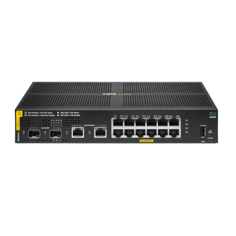 HPE Aruba Networking CX 6000 12G Class4 PoE 2G2SFP 139W Switch