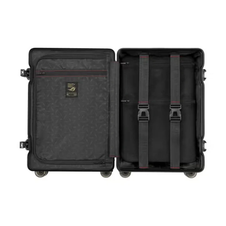 ASUS ROG SLASH BT3701 Edition 20 – מזוודה פתוחה ותאי חלוקה – צילום יצרן