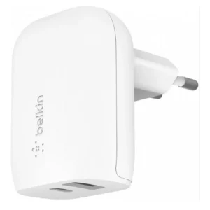 מטען Belkin WCB008vfWH | 32W | ‏USB-C ‏20W ו־USB-A ‏12W | לבן – תמונת מוצר