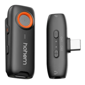 מיקרופון אלחוטי Hohem MIC-01 KIT 1 | משדר אחד | USB-C ומארז טעינה | 195221000776