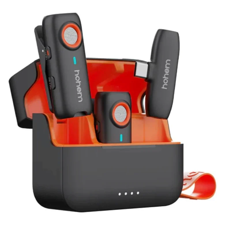 מיקרופון אלחוטי Hohem MIC-01 KIT 2 | שני משדרים | USB-C ומארז טעינה | 195221000837