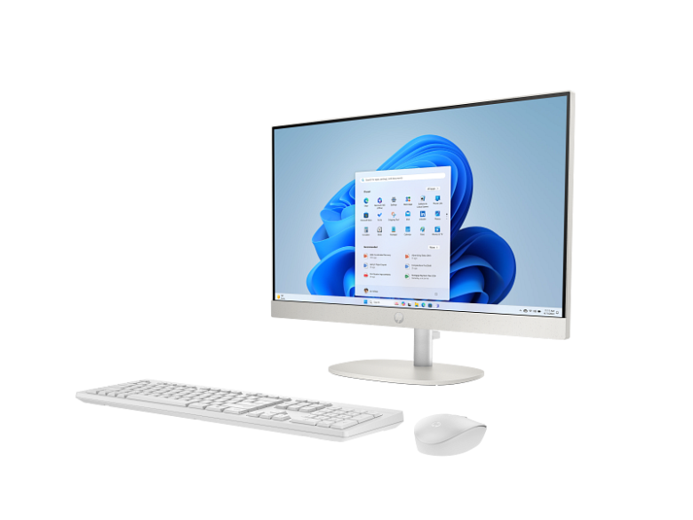 HP All-in-One 24-cr2000 לבן – מבט בזווית