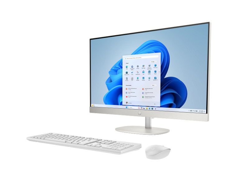 HP All-in-One 27-cr2000 לבן – מבט משמאל