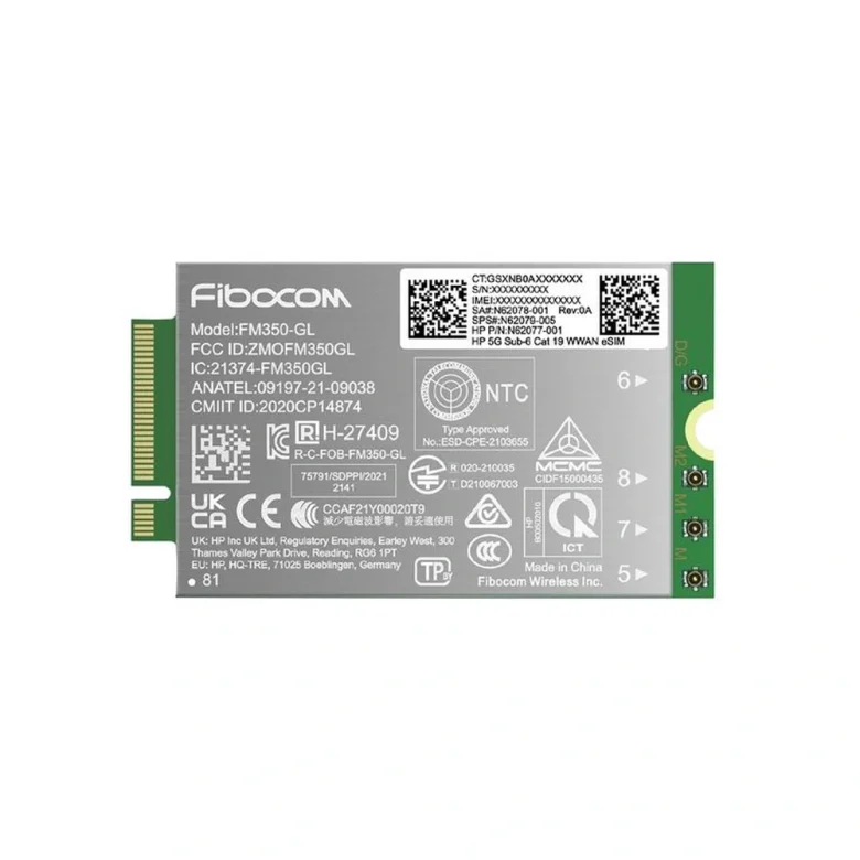 HP 5G Sub-6 Cat19 WWAN – מבט על מודול WWAN – צילום מוצר