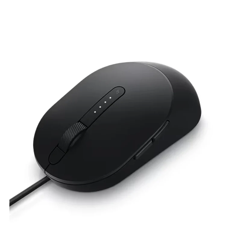 עכבר Dell MS3220 שחור חוטי במבט אלכסוני, תמונת יצרן