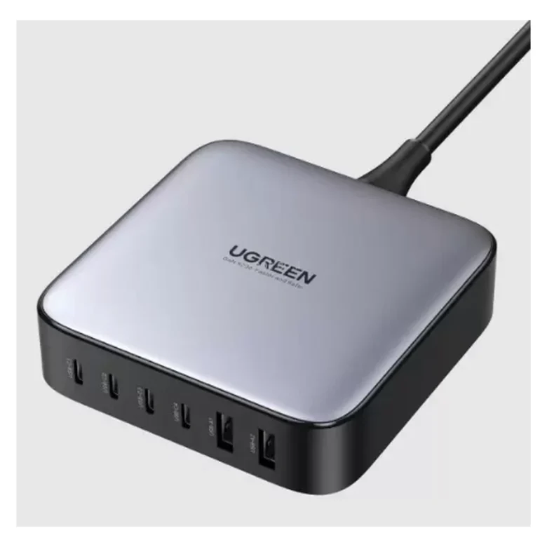 מטען שולחני UGREEN Nexode CD271 40914 | GaN 200W | ארבע USB-C ושתי USB-A