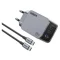 מטען קיר UGREEN Nexode Pro X755 25871 | 65W GaN | שתי USB-C ו־USB-A | כבל USB-C ‏1.5 מטר | אפור – תמונת מוצר