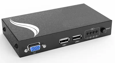 קופסת מיתוג KVM מ 4 מחשבים לעמדת עבודה אחת VGA USB כולל כבלים