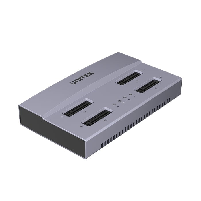 תחנת עגינה Unitek USB4 לארבעה כונני M.2 NVMe דגם S1243BGY01-US