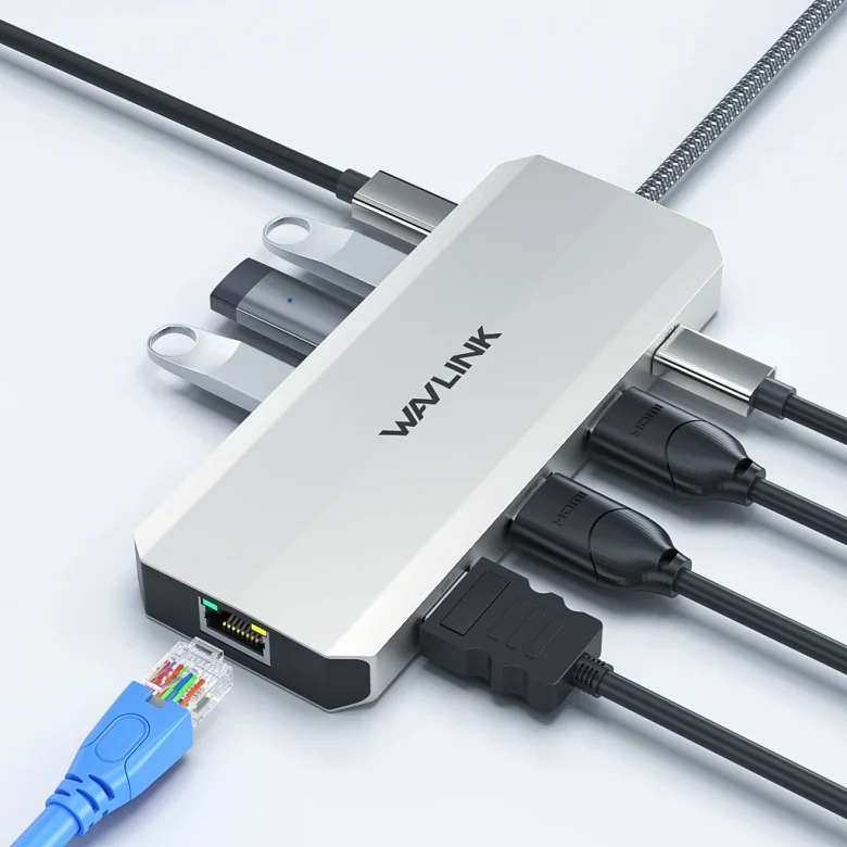 תחנת עגינה WL-UMD306 USB-C Triple Display 12-in-1 Dock | WL-UMD306 | USB-C PD 85W | 12 יציאות | 8K/4K@144Hz | 2.5G Ethernet