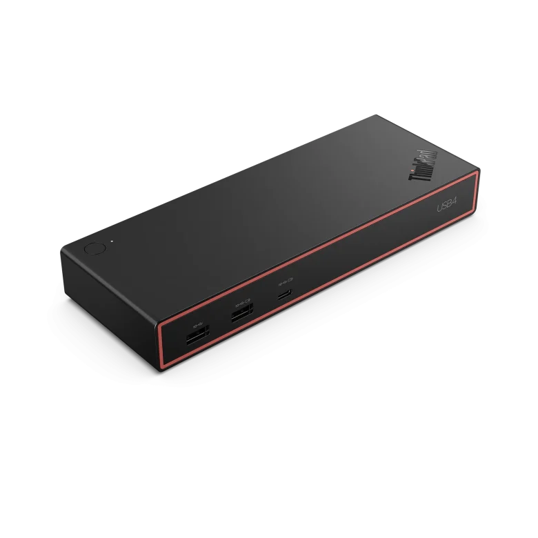 תחנת עגינה Lenovo ThinkPad USB4 Dock 5000 40BF0100IS 100W 65W 4 מסכים 4K USB4 פי סי אונליין