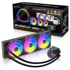 קירור נוזלי למעבד | שחור | Antec משולש SKELETON 360 | ARGB | AMD AM5, AM4 | LGA1851