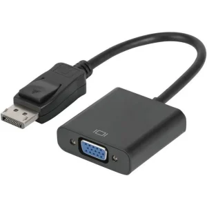כבל מתאם קצר DISPLAYPORT זכר - VGA נקבה אקונומי