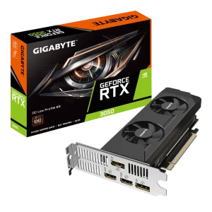 כרטיס מסך | Gigabyte GeForce RTX 3050 Low Profile | 6GB | GDDR6 | 2HDMI + 2DP | PCI-E 4.0