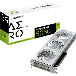 כרטיס מסך | Gigabyte GeForce RTX 5060 AERO OC | 8GB | GDDR7 | HDMI + 3DP | PCI-E 5.0 לבן