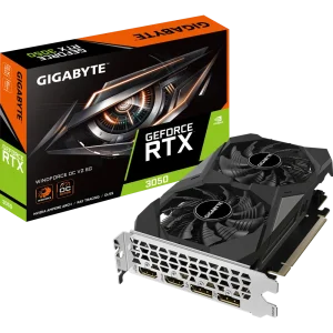 כרטיס מסך | Gigabyte RTX 3050 Windforce 2 OC V2 | 6GB | GDDR6 | 2HDMI + 2DP | PCI-E 4.0