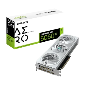 כרטיס מסך | Gigabyte GeForce RTX 5060 Ti AERO OC white | 16GB | GDDR7 | HDMI + 3DP | PCI-E 5.0 לבן