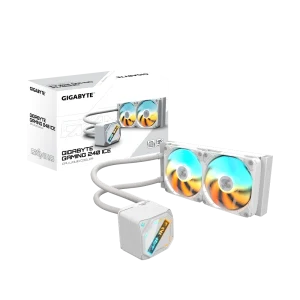 קירור נוזלי למעבד | לבן | Gigabyte כפול Gaming 240 ICE 2XARGB 120MM | 240 | AMD AM5, AM4 | LGA1700